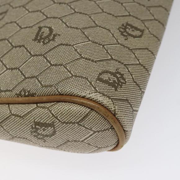 Christian Dior Honeycomb Canvas Clutch Bag PVC Beige Gold Auth ti3116 - Picture 14 of 16